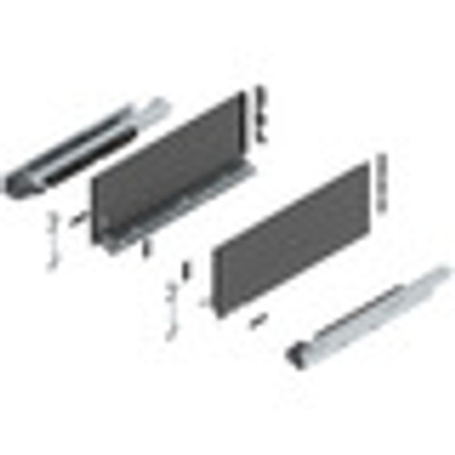 Blum 773C Series LEGRABOX Kit  170 Lb Capacity Full Extension 193mm Height 18-20-22-24-26 Inch, Brushed Stainless Steel,Orion Gray or Silk White Matte