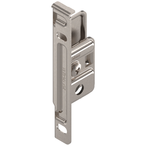 Blum ZSF.1700RH Metabox Drawer Standard Front Fixing Bracket in a Nickel Finish