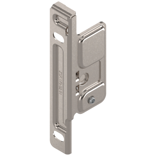 Blum ZSF.1700LHMetabox Drawer Standard Front Fixing Bracket in a Nickel Finish