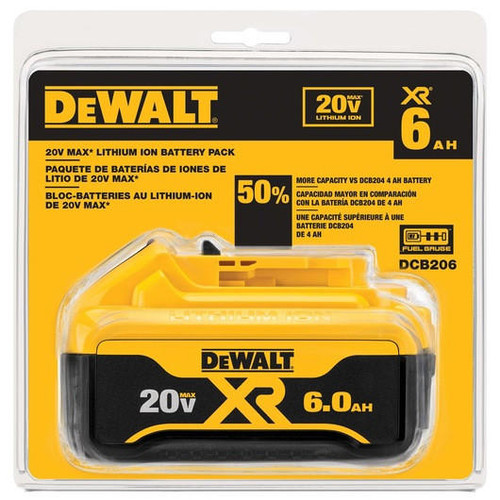 Dewalt DEWALT 20V MAX XR 6Ah Battery DCB206 