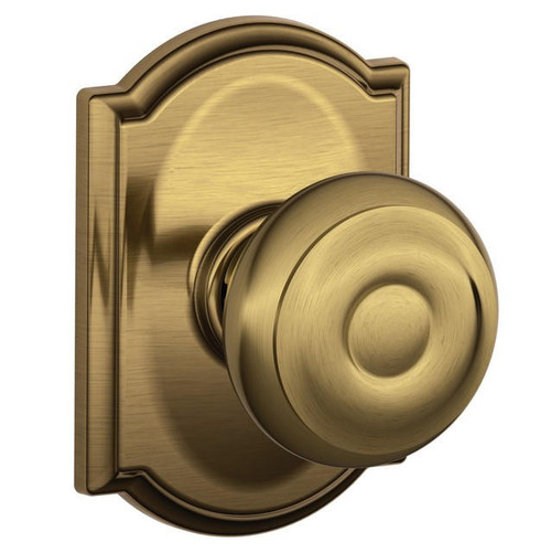  Schlage Lock F-Series Passage Knob Georgian Series with a Camelot Rosette 