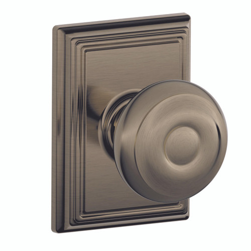  Schlage Lock F-Series Passage Knob Georgian Series with a Addison Rosette 