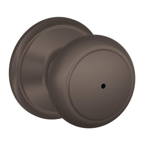 Schlage Lock Schlage F40 Series Privacy Knob Andover Series with a Standard Rosette 