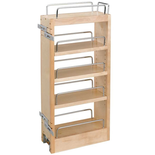 Rev-A-Shelf 5 Inch Wood Hood Pull-Out Organizer with Adjustable Shelves Natural 448-HP-523C