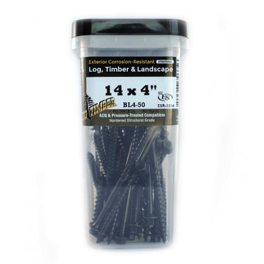 Timber Lagging Raker Big Timber BL #14 Black Log Timber Lag Screws