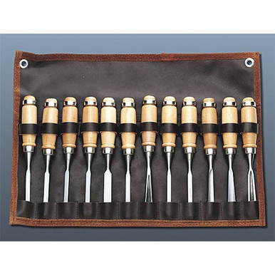 Steelex Beech Wood Handle Carving Chisel Set 12pc D2227 - Acme Tools