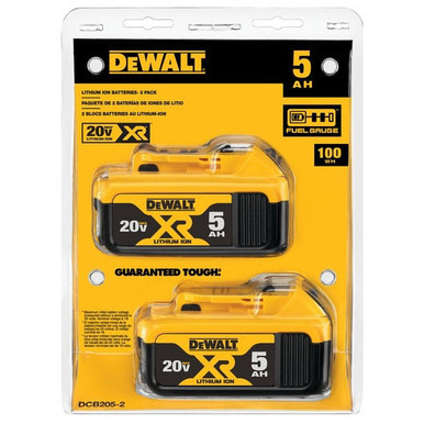 DEWALT 20V MAX XR 5Ah Battery (2 PK) DCB205-2