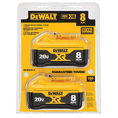 2Pack DCB200 8000mAh Lithium Ion Battery Replacement for Dewalt