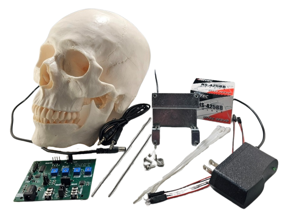 SKULL & CIRCUIT モジュラー DIY PCB & パネルセット Scary Terry Talking Skull Kit with ST-425 board - Cowlacious Designs