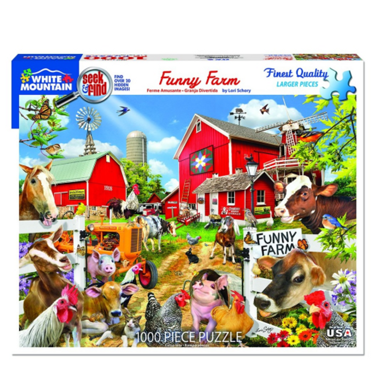 mostaza Novio Asombrosamente Funny Farm- puzzle - Village Frame Shoppe & Gallery