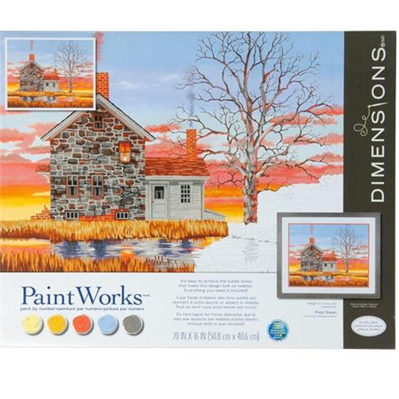Home at Sunset- paint by number kit - Village Frame Shoppe & Gallery