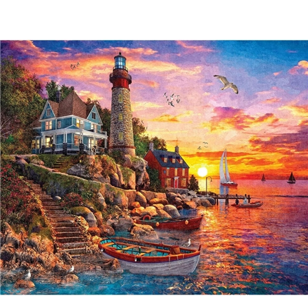 Lighthouse Sunset- Puzzle