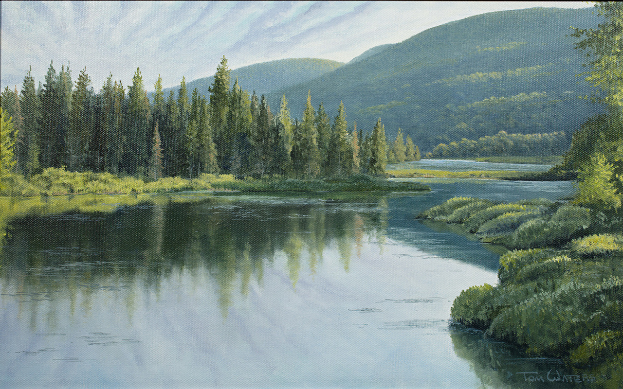 Thomas Waters Berlin Pond from Village Frame Shoppe, St. Albans, Vermont