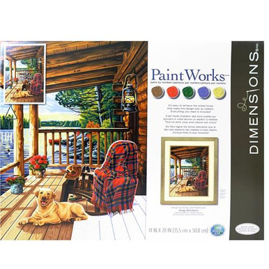 Paintworks Paint By Number 20x14 Cabin View