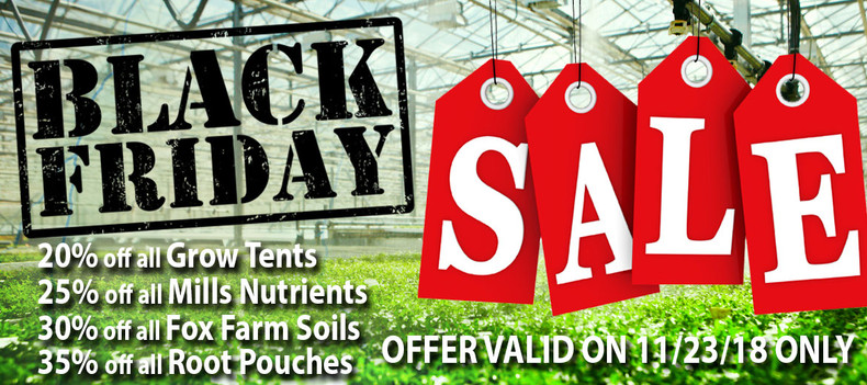 ONE DAY ONLY! Black Friday SALE at New England Hydroponics 