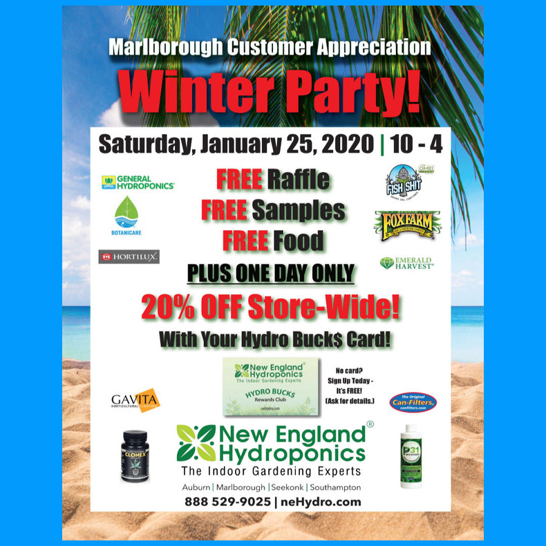 Marlborough Customer Appreciation Winter Party is January 25!
