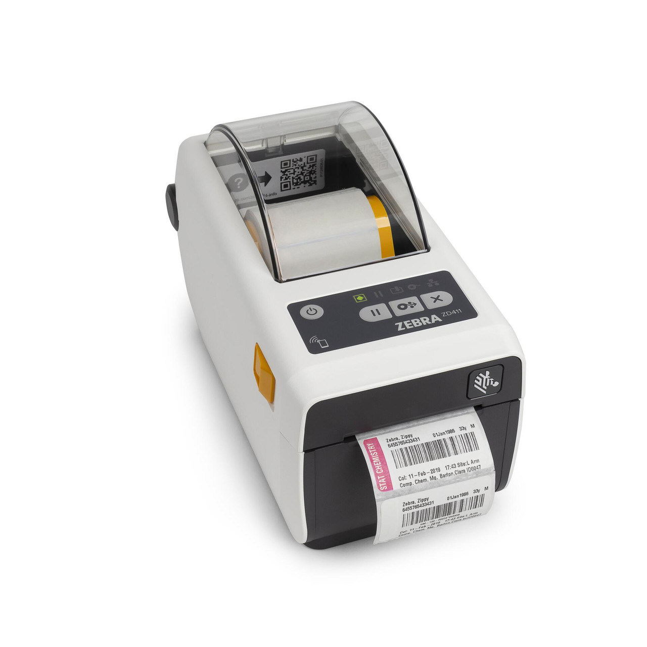 ZEBRA Direct Thermal Printer ZD411; 203 dpi, USB, USB Host, Modular Connectivity Slot, 802.11ac, BT4, USA Canada, US Cord, Swiss Font, EZPL - 3