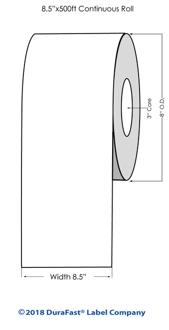 L801 8.5" x 500ft Inkjet Clear Glossy BOPP Label Roll L801 8.5" x 500ft Inkjet Clear Glossy BOPP Label Roll