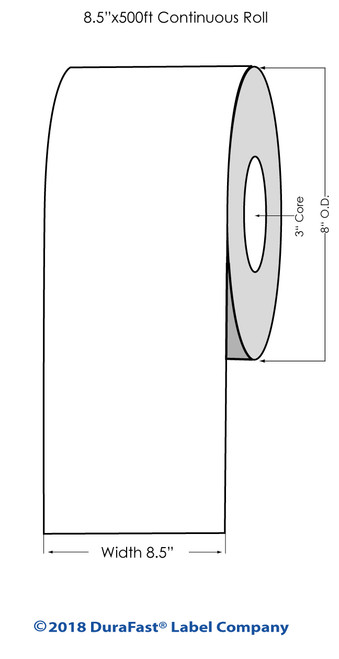 iColor 700 Glossy BOPP Laser BS5609 8.5" x 500Ft Roll