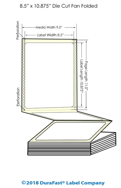 GP-C831 8.5" x 10.875" Inkjet Matte BOPP Labels - 800/Carton