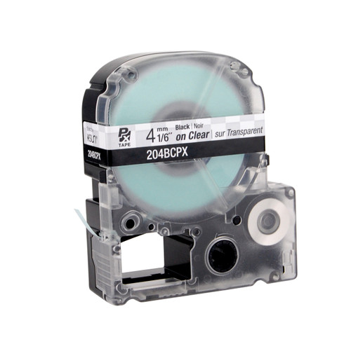 Epson 204BCPX 1/6" Clear Glossy Polyester Label PX Tape