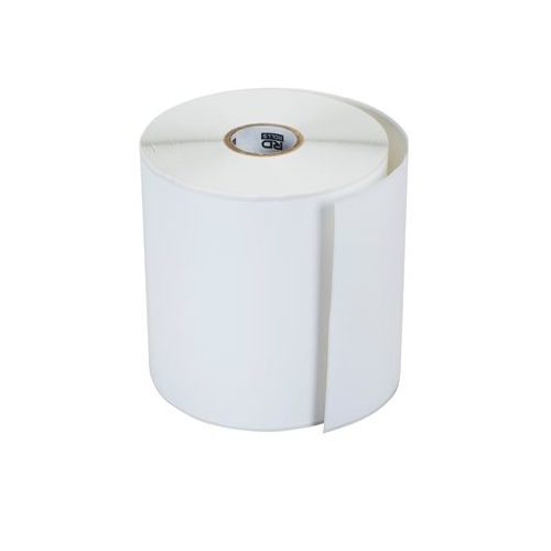 Brother RD003U2S | 4" x 255ft White Continuous Paper Direct Thermal Label Tape 8 Rolls/Case 1' Core