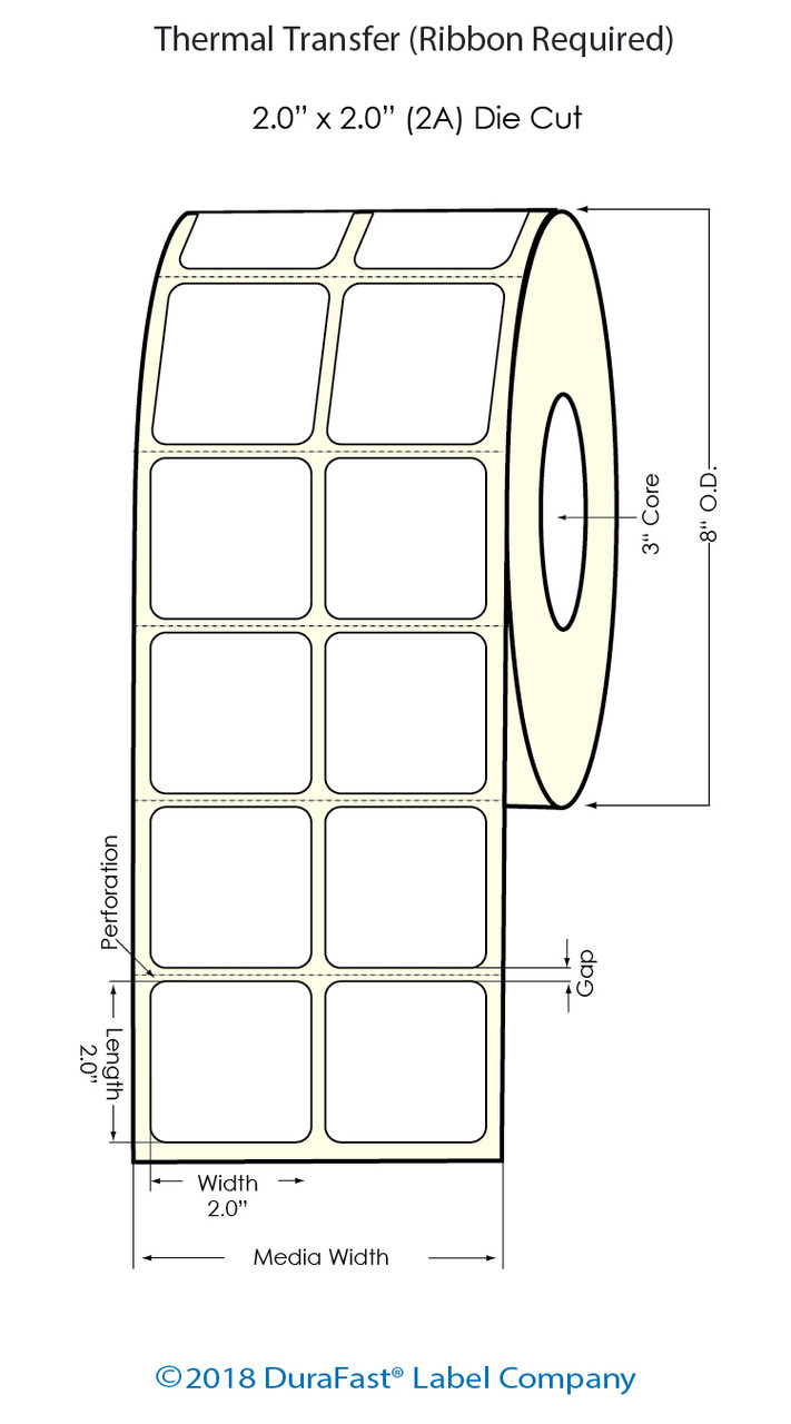 4 x 6 Thermal Transfer Tags on Non-Adhesive Cardstock