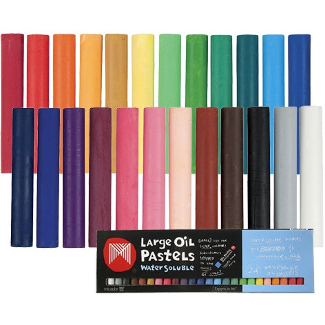 MICADOR LARGE OIL PASTELS, PACK 24 WATERSOLUBLE NuPrint Office Supplies