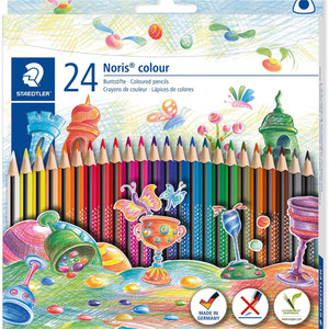 Staedtler 187 Noris Club Triangular Colour Pencils, Assorted Pack of 24