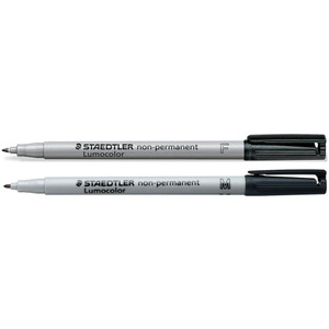 STAEDTLER 316 LUMOCOLOR PENS Non-Perm Fine 0.6mm Black