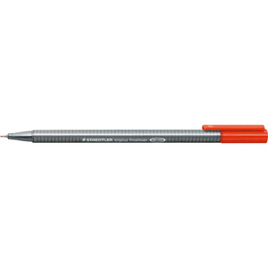 Staedtler 334 Triplus 0.3mm Fineliner - Red, Box of 10