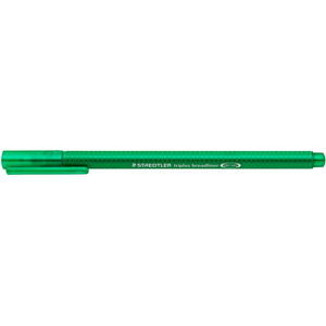 Staedtler 338 Triplus Broadliner - Green, Box of 10