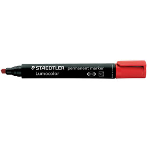 STAEDTLER 350 DRYSAFE PERMANENT MARKERS Red