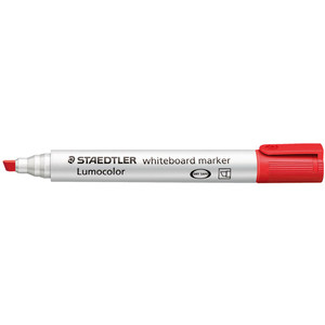 STAEDTLER LUMOCOLOR CHISEL TIP Whiteboard Marker Red Pack of 10