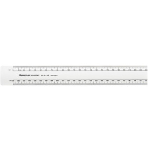 Staedtler 961 Academy Oval Scale Rules 300mm - AS1212-1 (Front- 1:1,1:2 -Back- 1:5, 1:10)