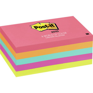 POST-IT 655-5PK NOTES NEON CAPE TOWN PREM COLOURS 100 SHEETS 76mm x 127mm 5pk / 70007062329