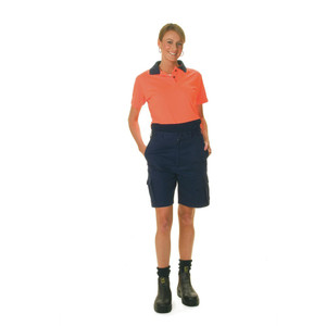 ZIONS HIVIS SAFETY WEAR Ladies HiVis Two Tone Polo Shirt Short Sleeve.