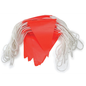 ZIONS GENERAL SAFETY EQUIPMENT BUNTING TRIANGLE FLAGS (HiVis Fluoro, Day 45Flags )