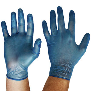 ZIONS VINYL DISPOSABLE GLOVES Blue, Large, Bx100 *** Please enquire to confirm availability ***