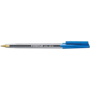 Staedtler Ballpoint Pen Stick 430 Medium - Blue, Box of 10