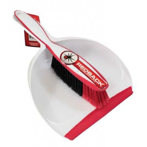 DELUXE DUSTPAN SET White (Red Silicon)