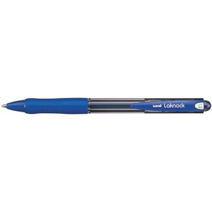 UNIBALL SN100 (10)  LAKNOCK RETRACTABLE BALLPOINT PEN 1.0mm Medium Blue, Bx12