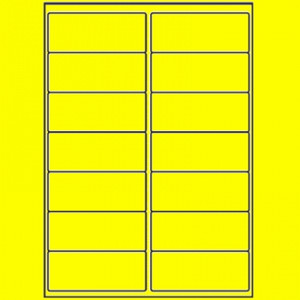 FLUORO YELLOW LABELS 14 UP 99 X 40MM (Box of 100)