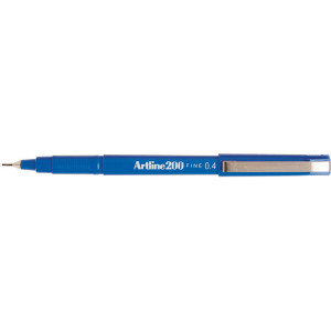 ARTLINE 200 FINELINE PENS 0.4mm Blue Bx12