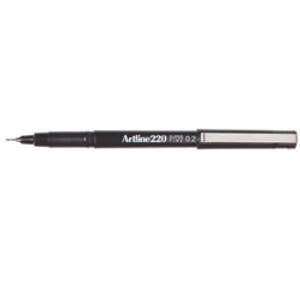 ARTLINE 220 SUPER FINE WRITING PENS Black Bx12