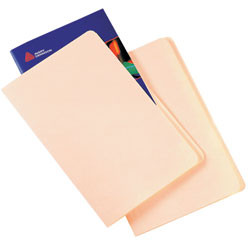 AVERY BUFF MANILLA FOLDERS Foolscap 5th Cut Tabbed Buff
