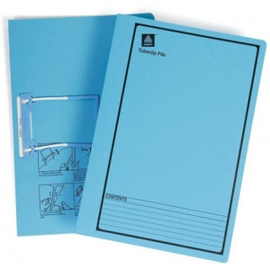 AVERY TUBECLIP FILES Foolscap Blue Printed Black Bx20