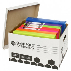 MARBIG ARCHIVE BOX QUICKFOLD W/Lid 305x390x255