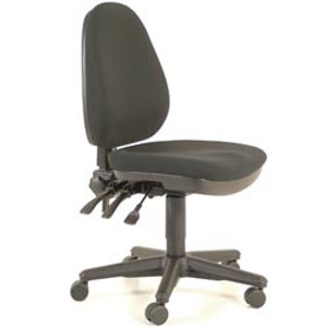 Buro Verve High Back Task Chair No Arms Black Fabric Seat and Back