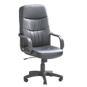 DIPLOMAT MANAGER'S CHAIR High Back With Arms Black Leatherette